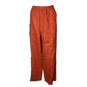 Tahari Linen Wide Leg Pants Women’s Size L Casual 100% Linen